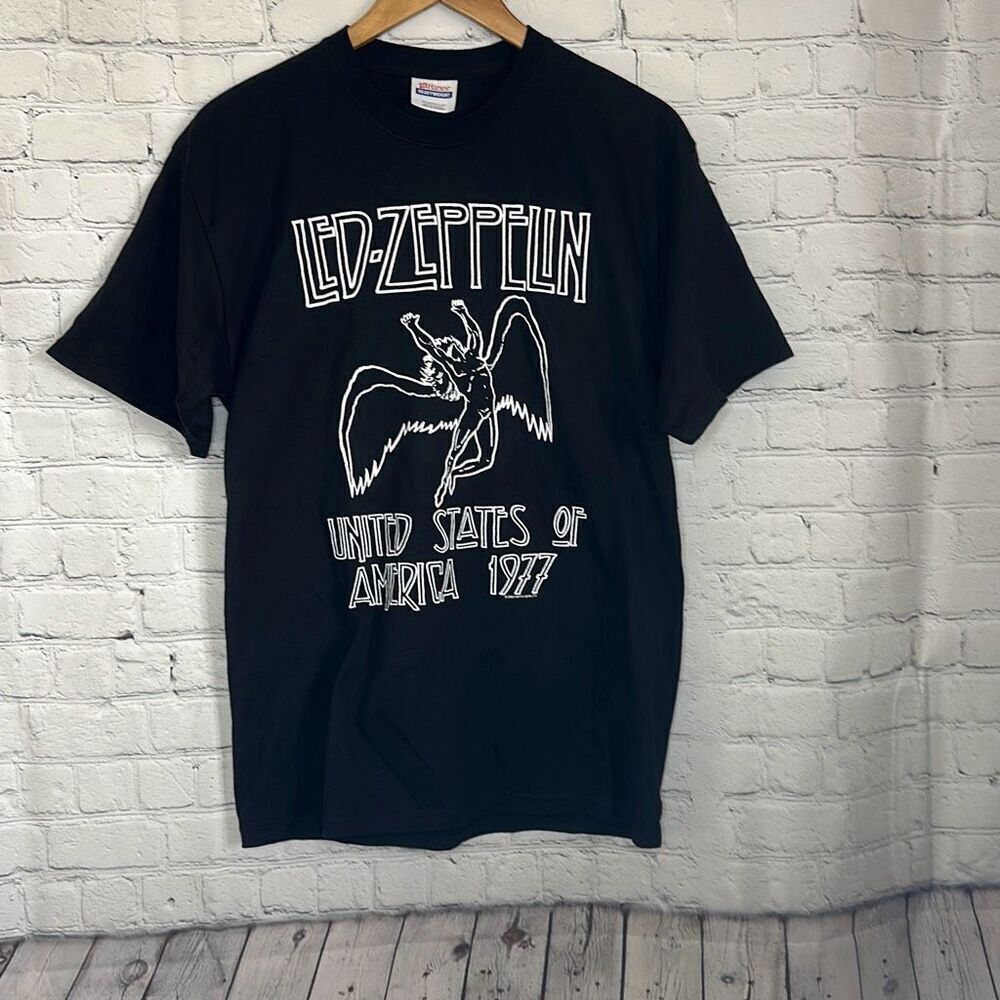 Vintage 00s Led Zeppelin United States Of America 1977‎ Remake 2003 Hanes M